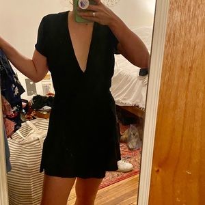 RARE Reformation Black Wrap Dress Sz 6